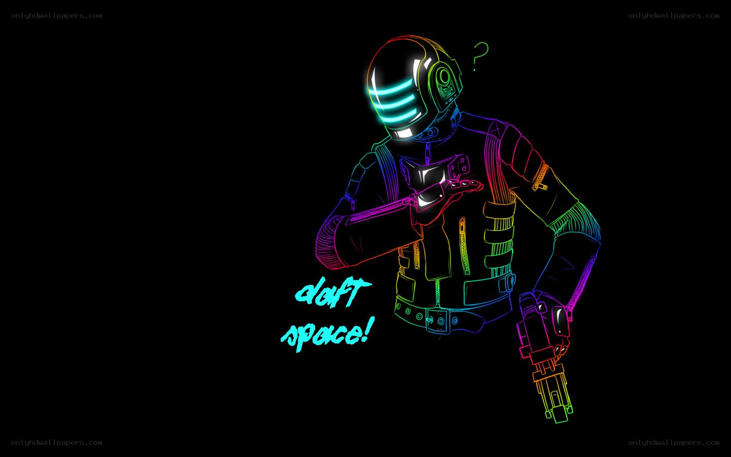 Daft Punk neon art