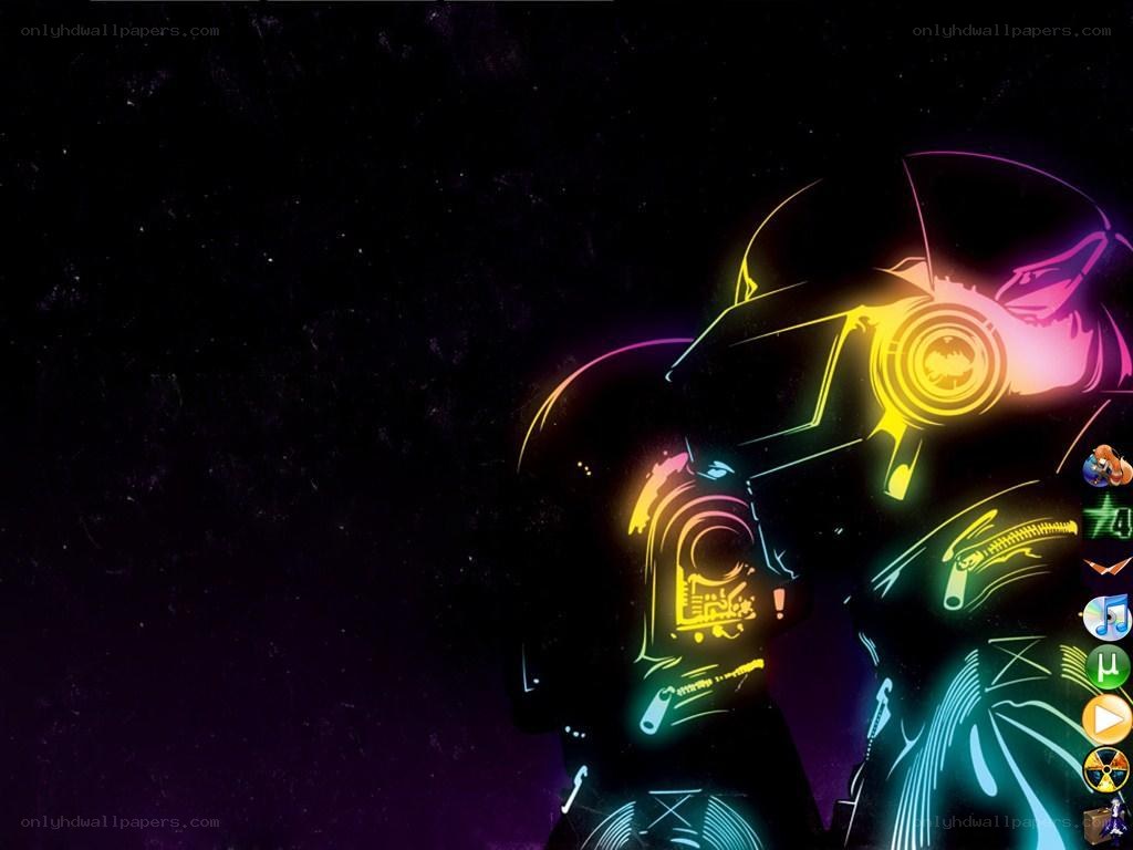 Daft Punk neon art