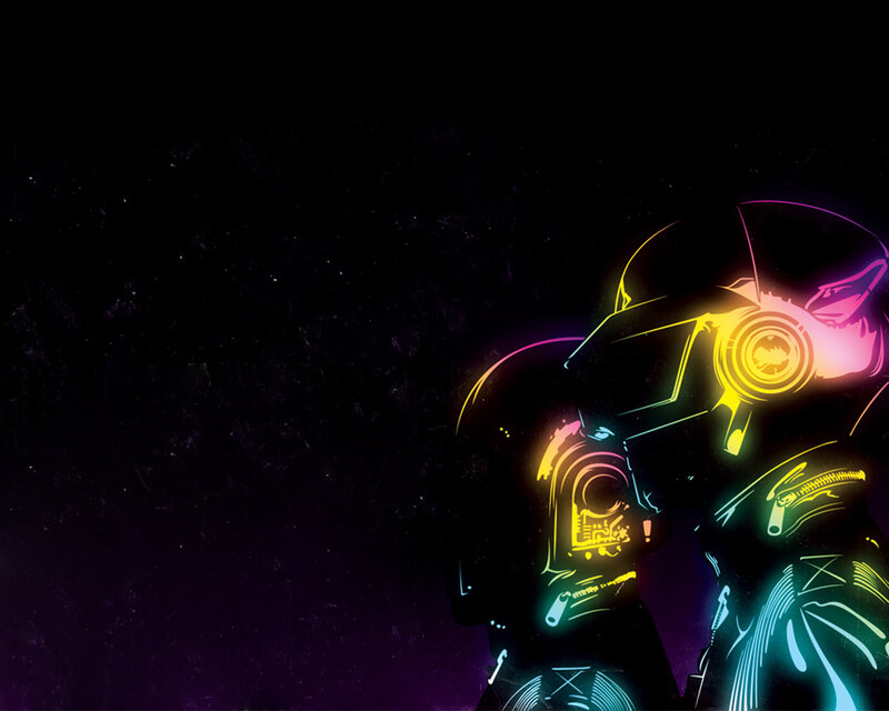 Daft Punk neon art