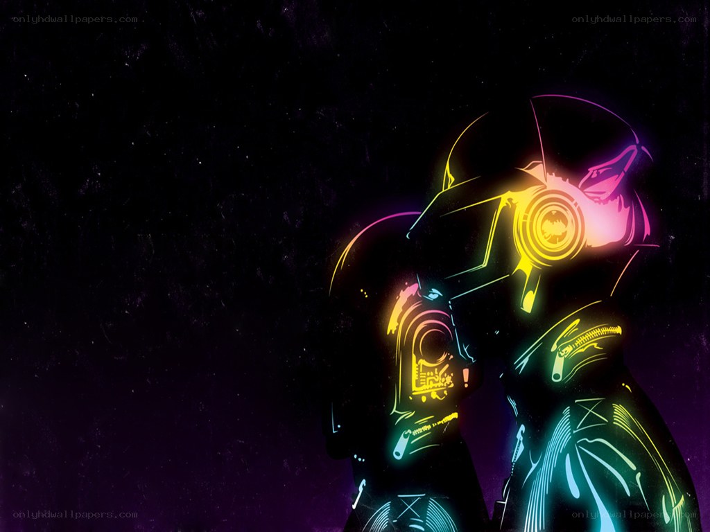 Daft Punk neon art