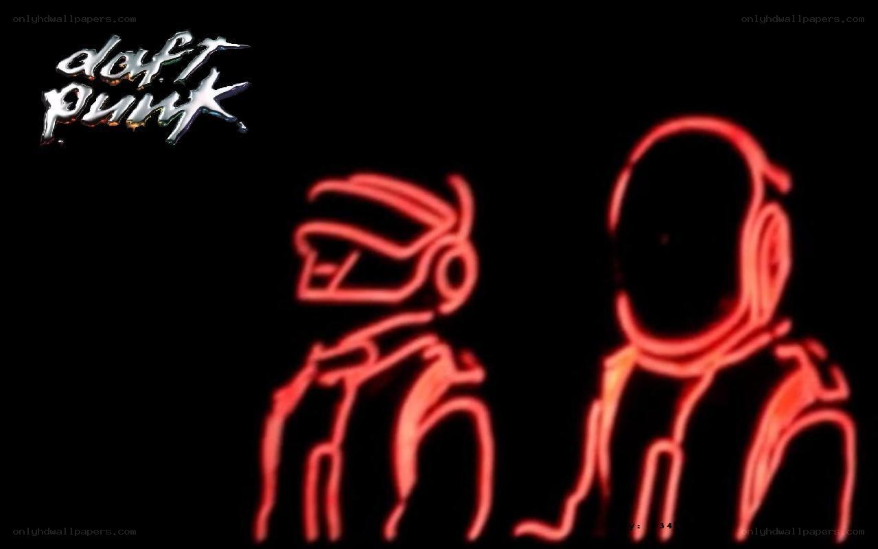 Daft Punk neon art
