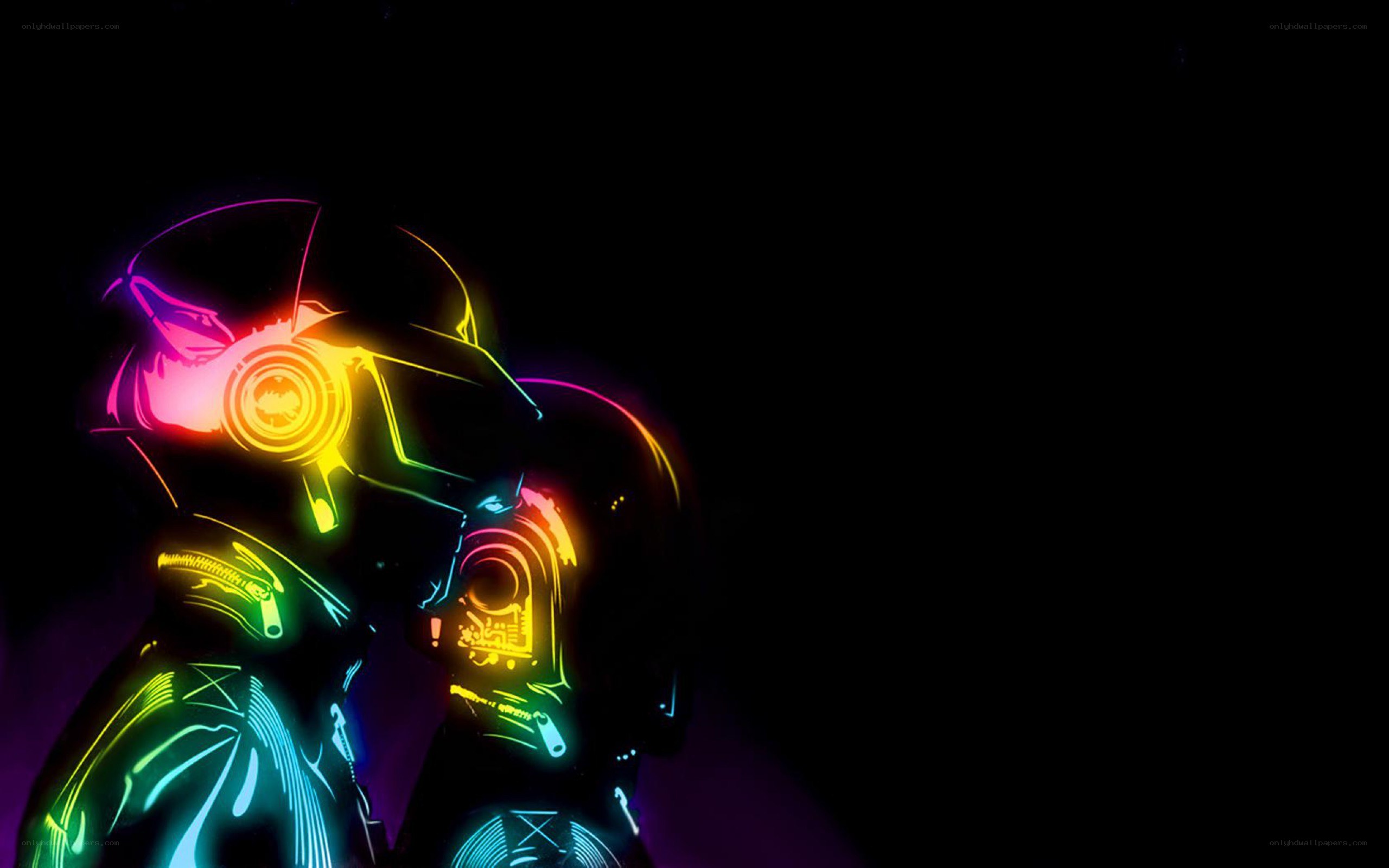 Daft Punk neon art