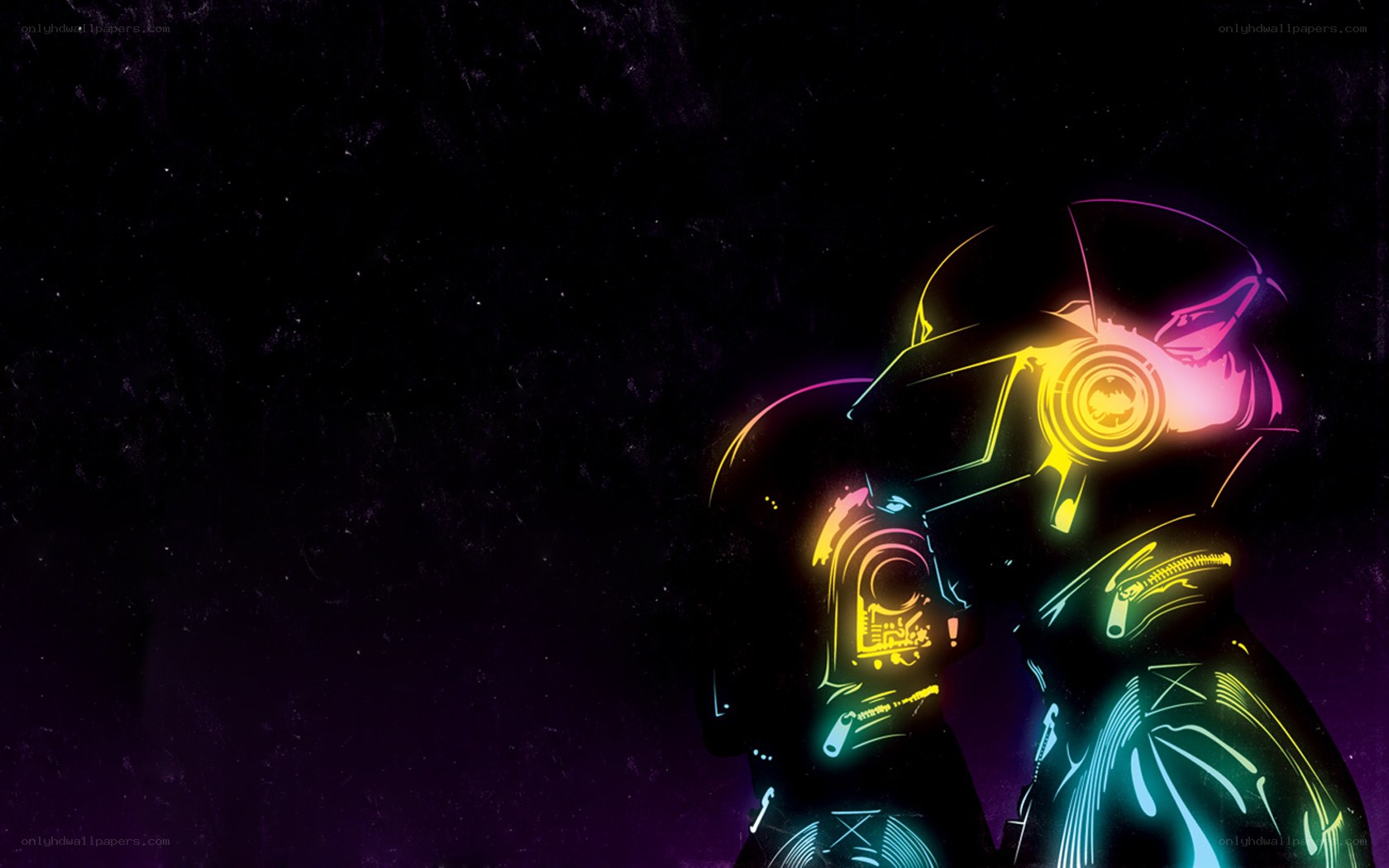 Daft Punk neon art