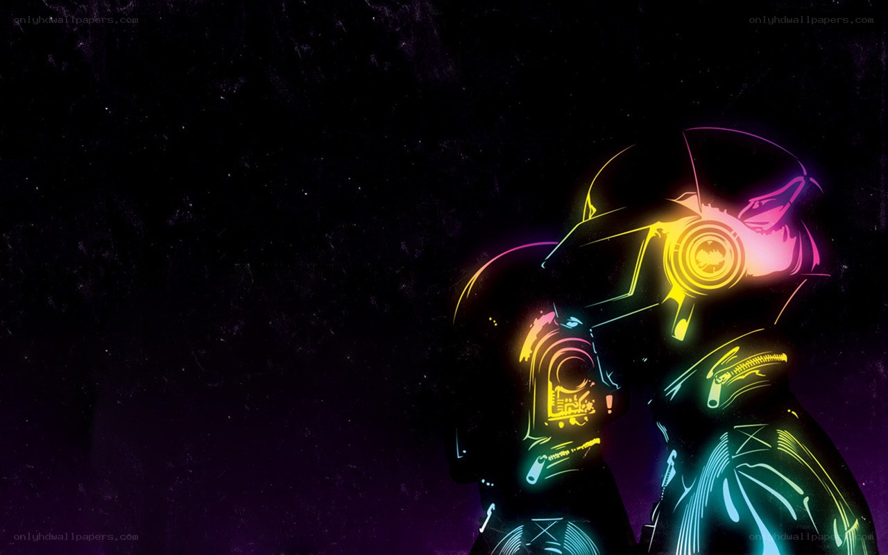 Daft Punk neon art