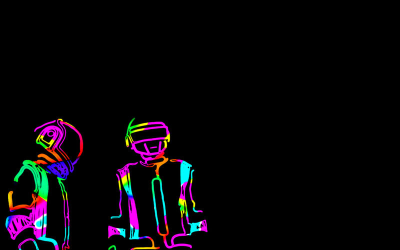 Daft Punk neon art