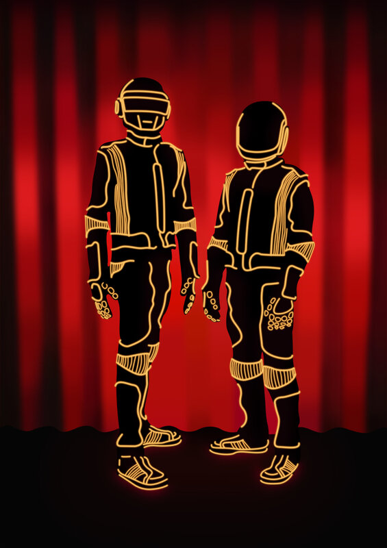 Daft Punk on stage