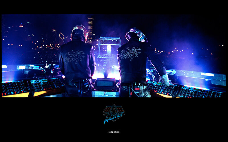 Daft Punk Performing — Blue, Dramatic
