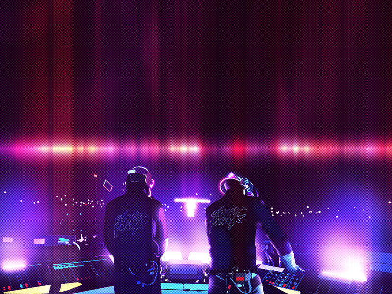 Daft Punk performing live