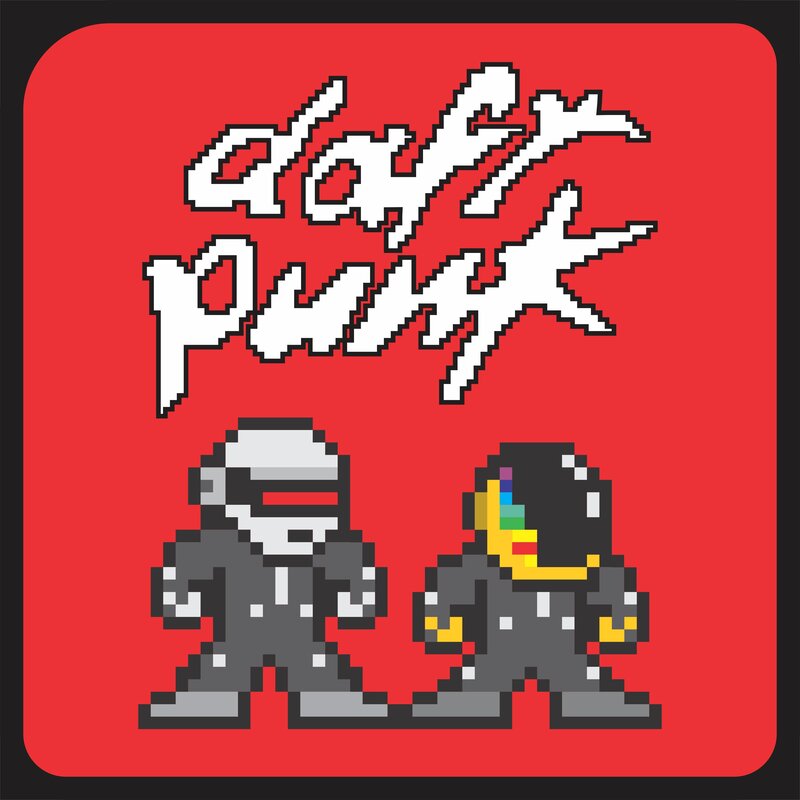 Daft Punk pixel art album cover