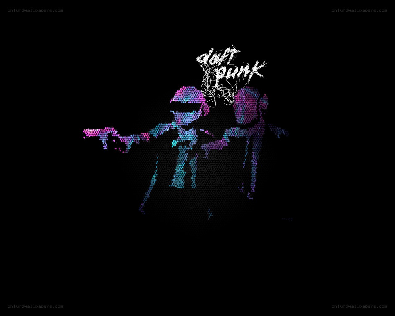Daft Punk pixel art logo