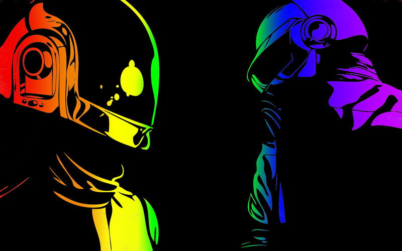 Daft Punk rainbow art