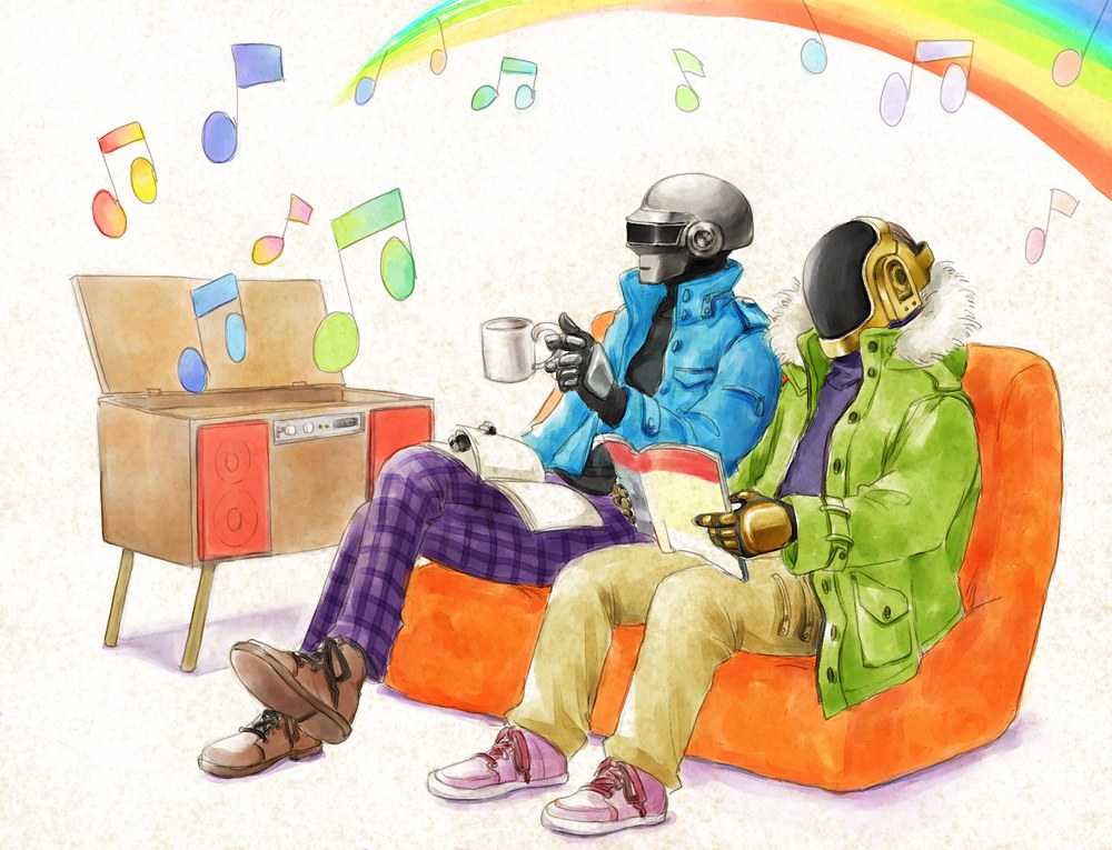 Daft Punk relaxing with music