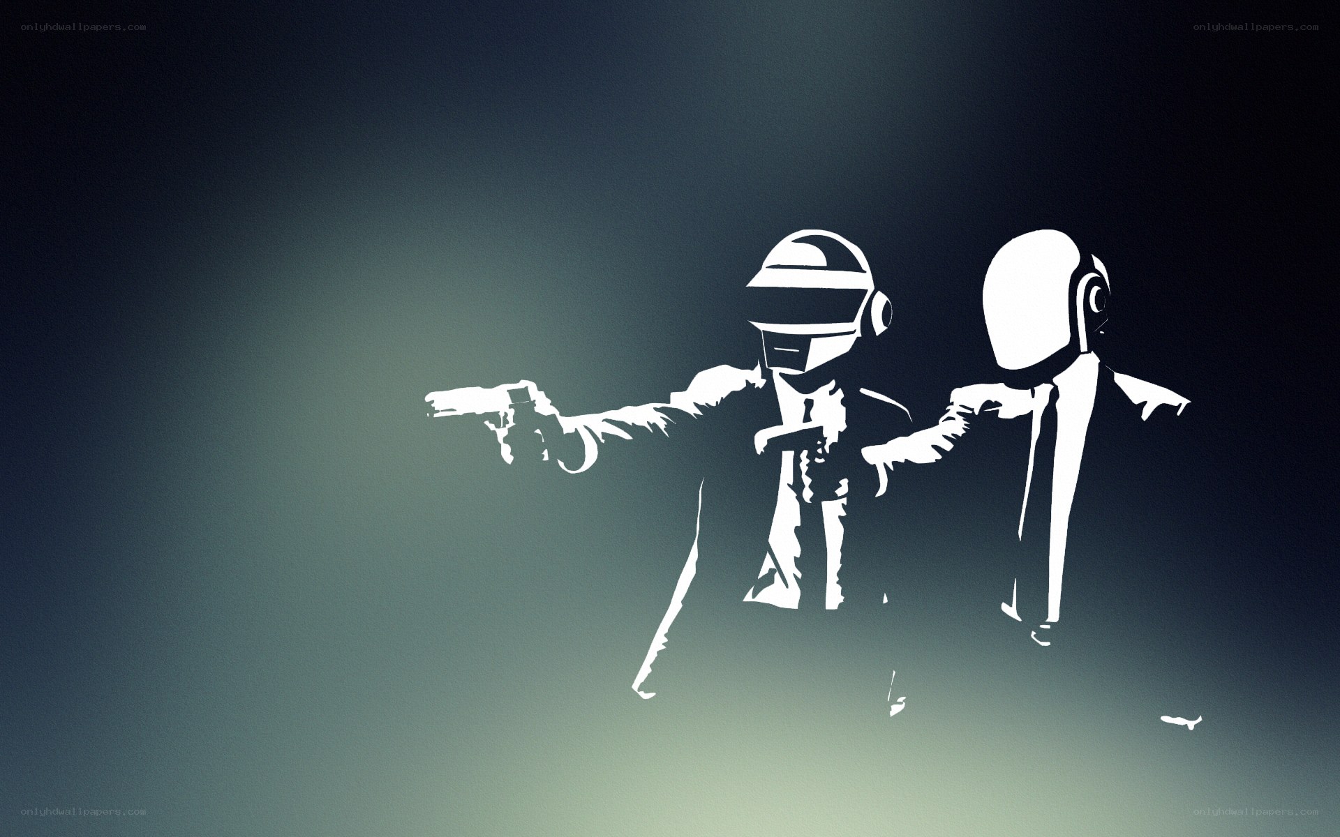 Daft Punk silhouette art