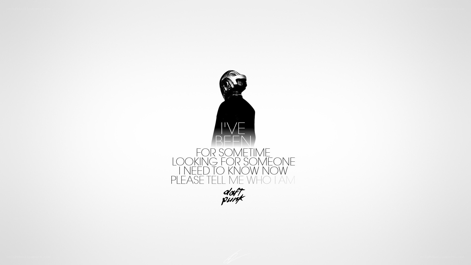 Daft Punk song lyrics wallpaper