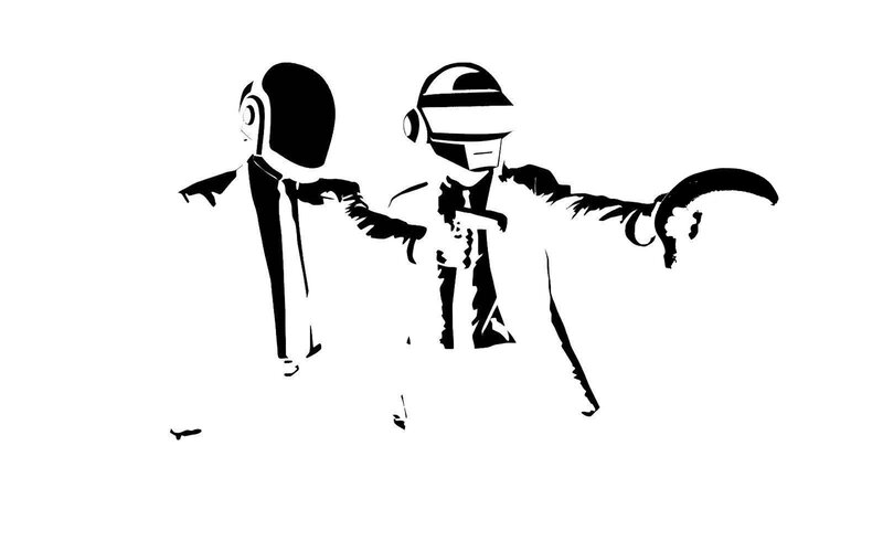 Daft Punk stencil art