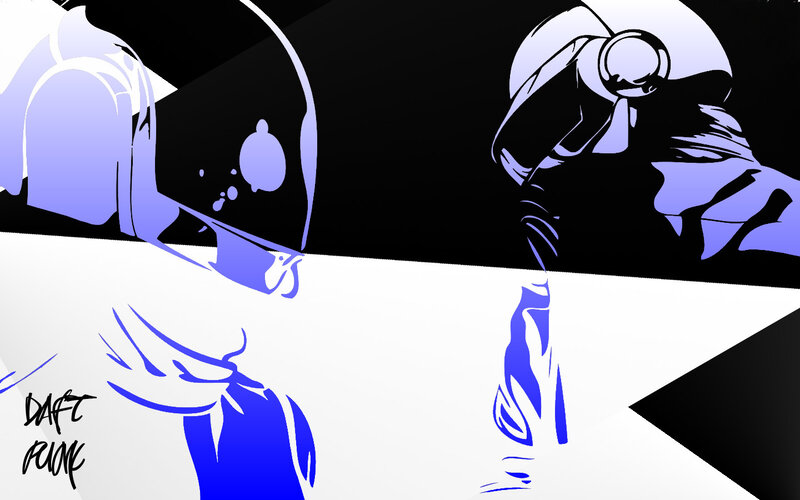 Daft Punk stylized illustration