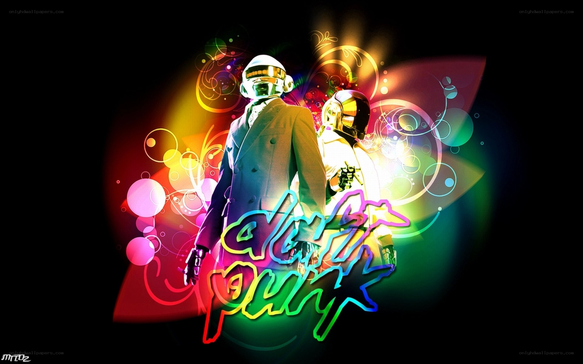 Daft Punk vibrant artwork