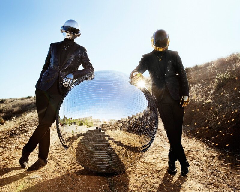 Daft Punk with disco ball