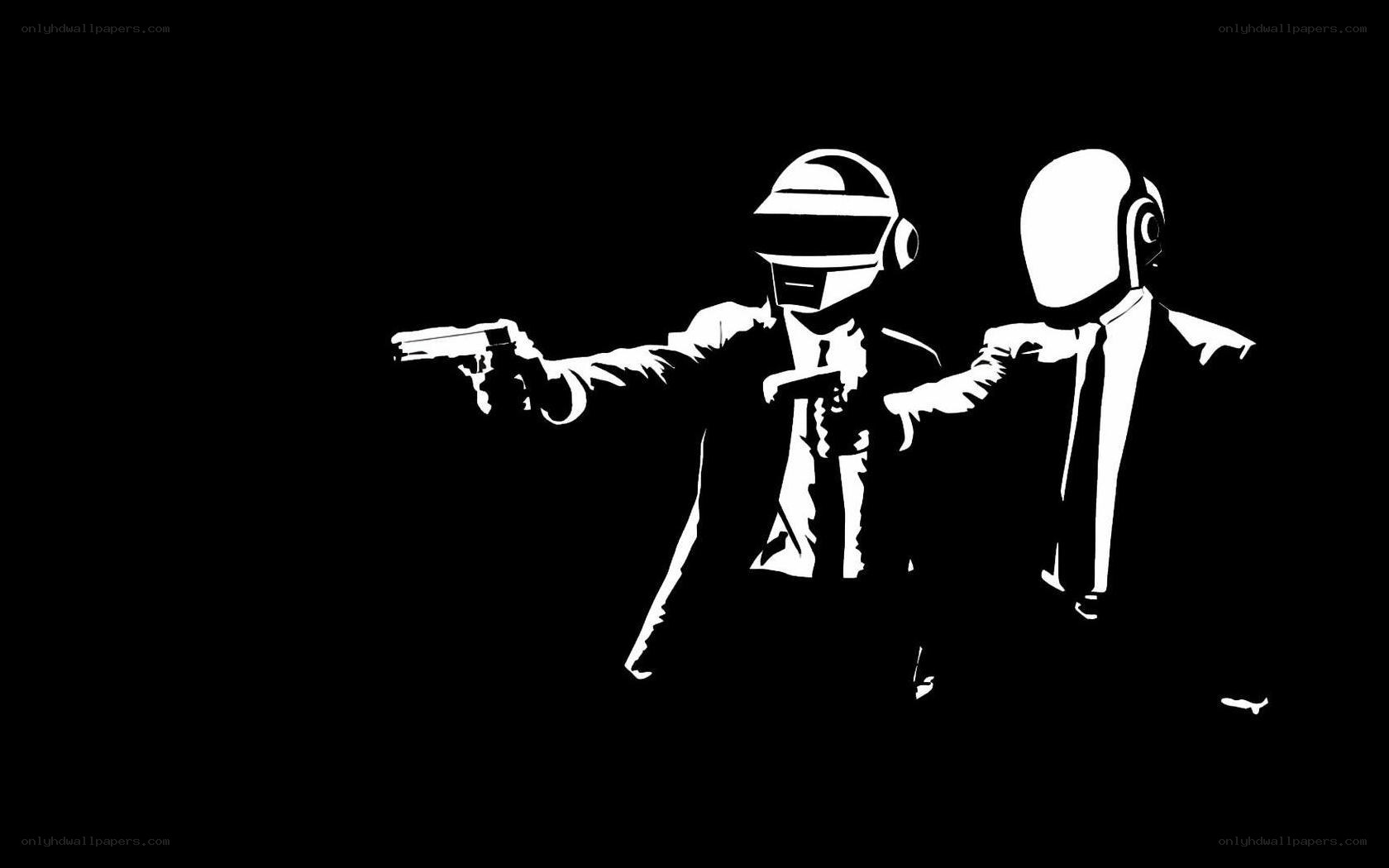 Daft Punk with guns