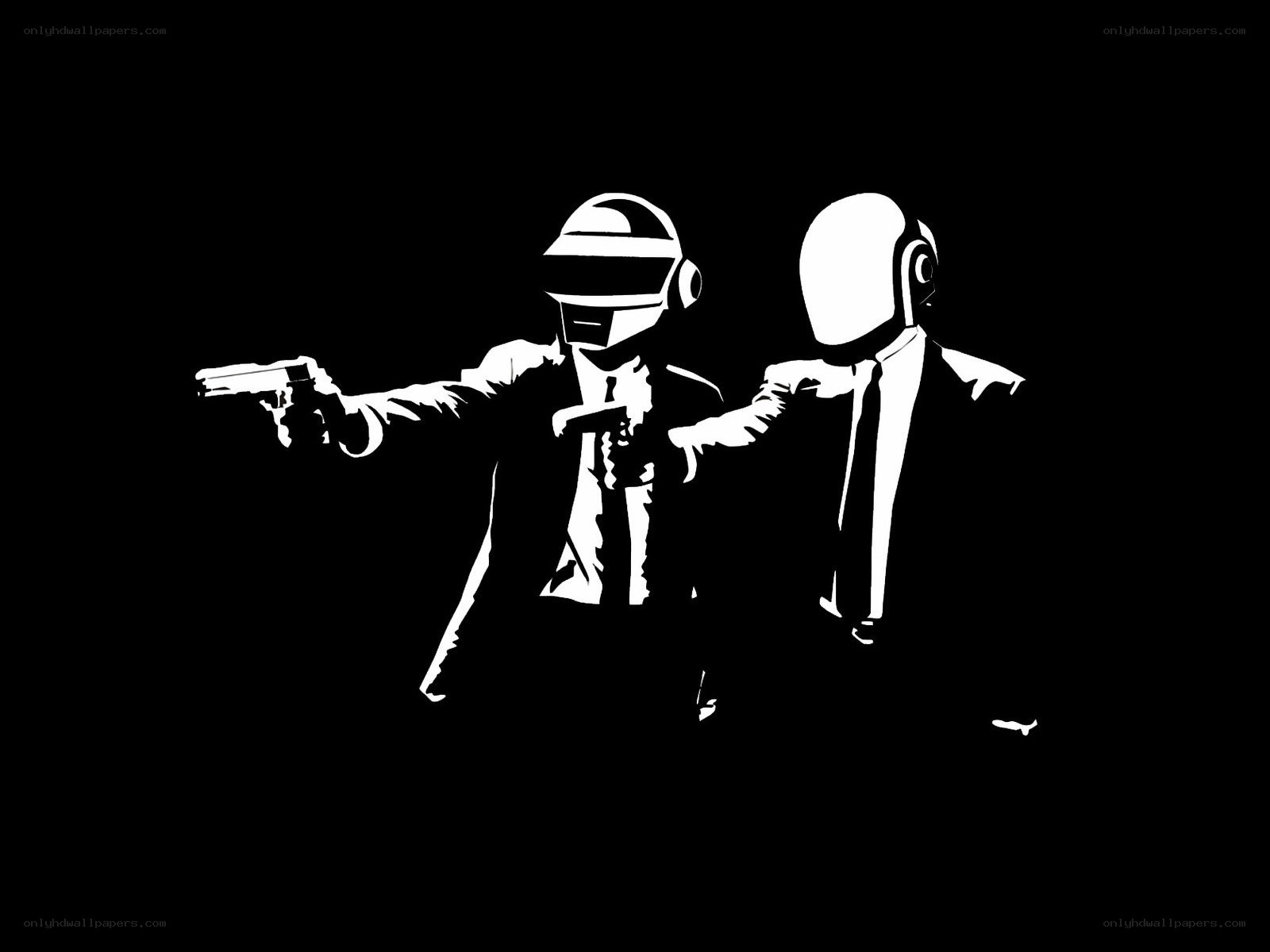 Daft Punk with guns