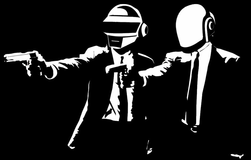 Daft Punk with guns