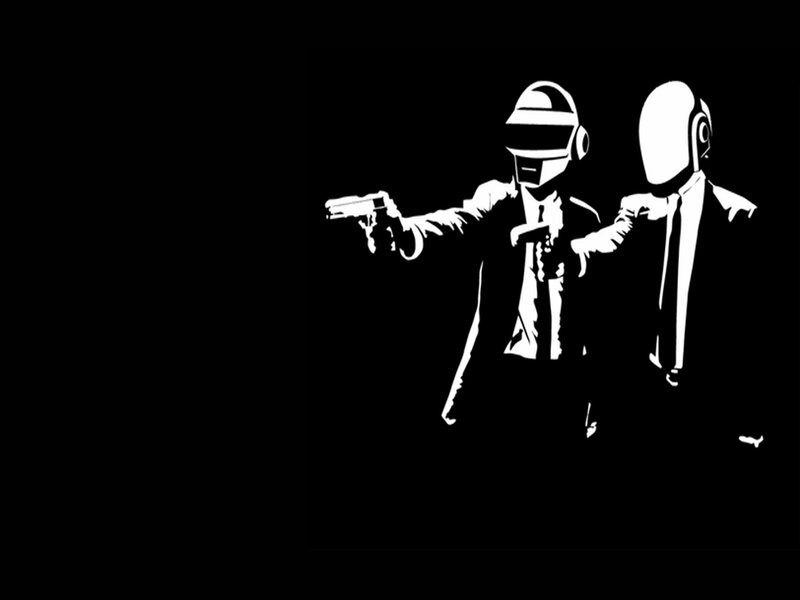 Daft Punk with guns