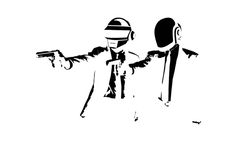 Daft Punk with guns