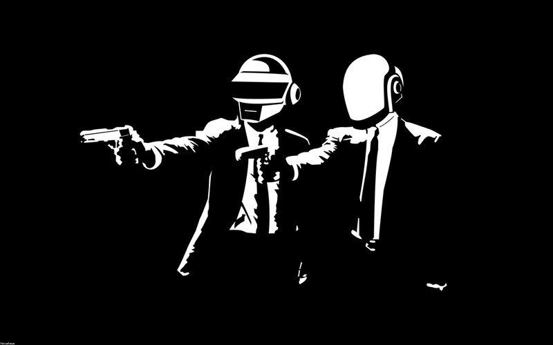 Daft Punk with guns