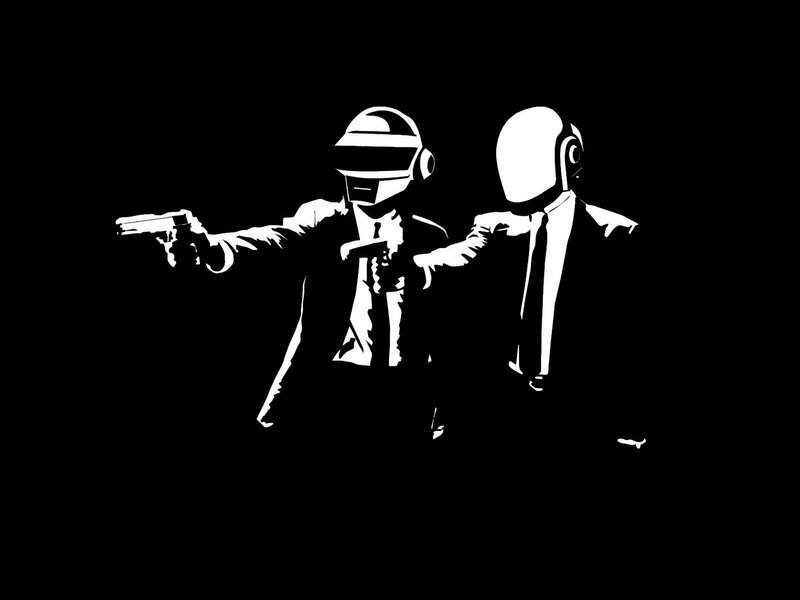 Daft Punk with guns