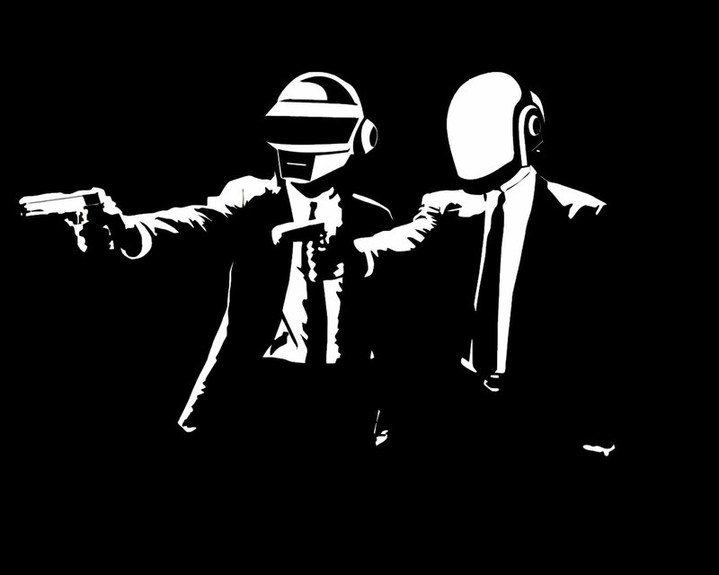 Daft Punk with guns