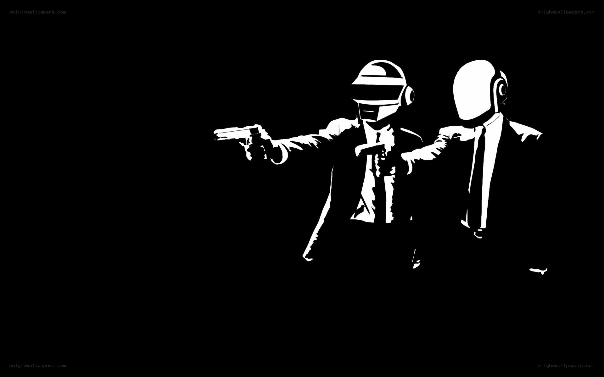 Daft Punk with guns