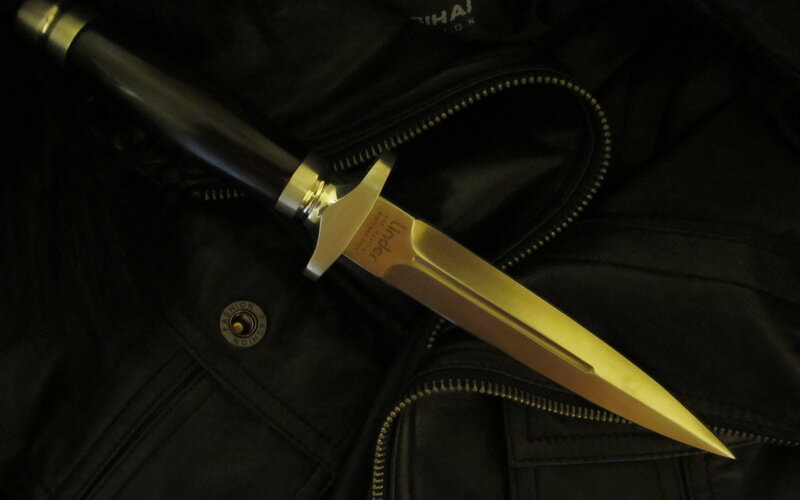 Dagger on Black Jacket — Dark