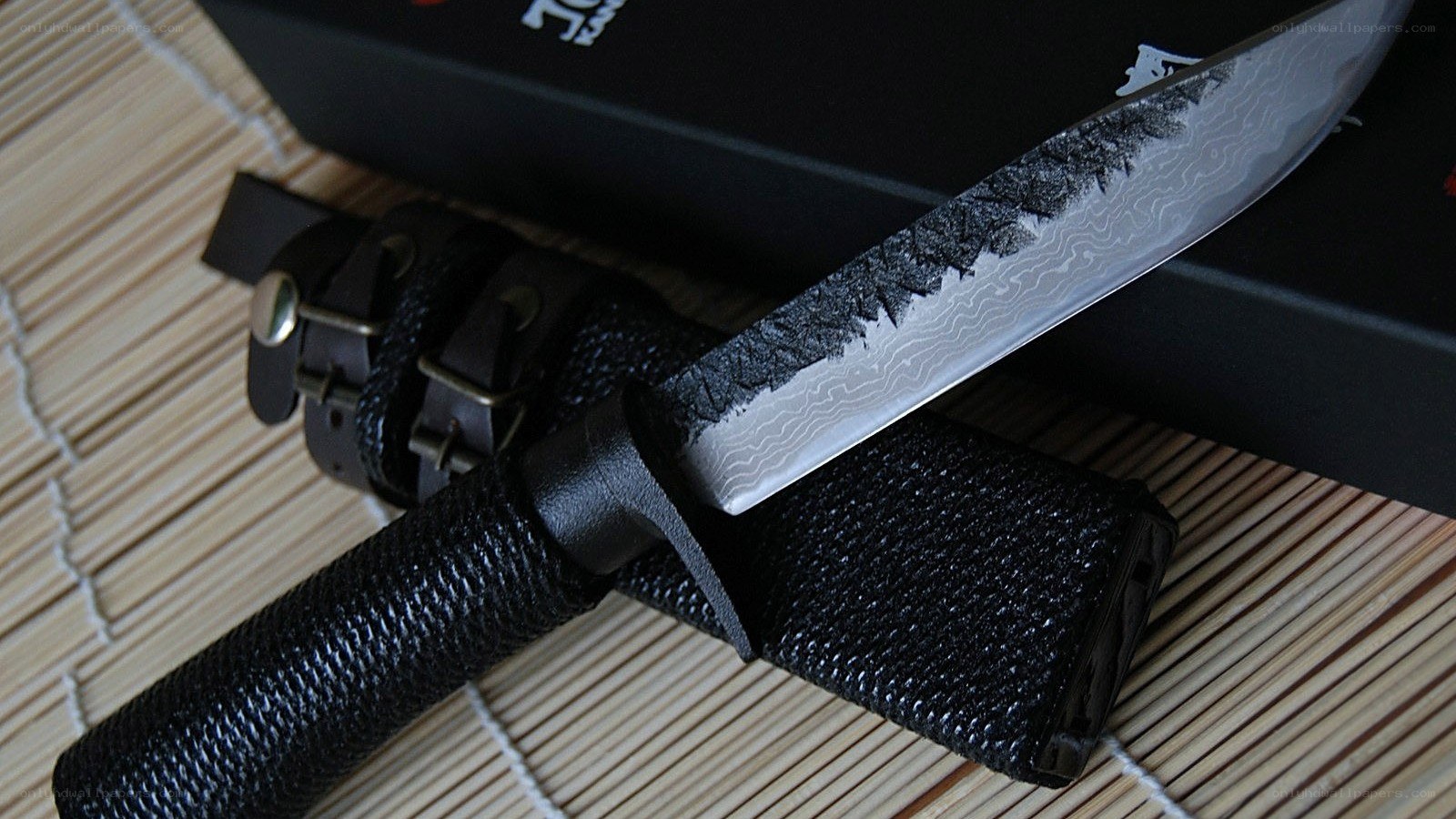 dagger with damascus steel blade