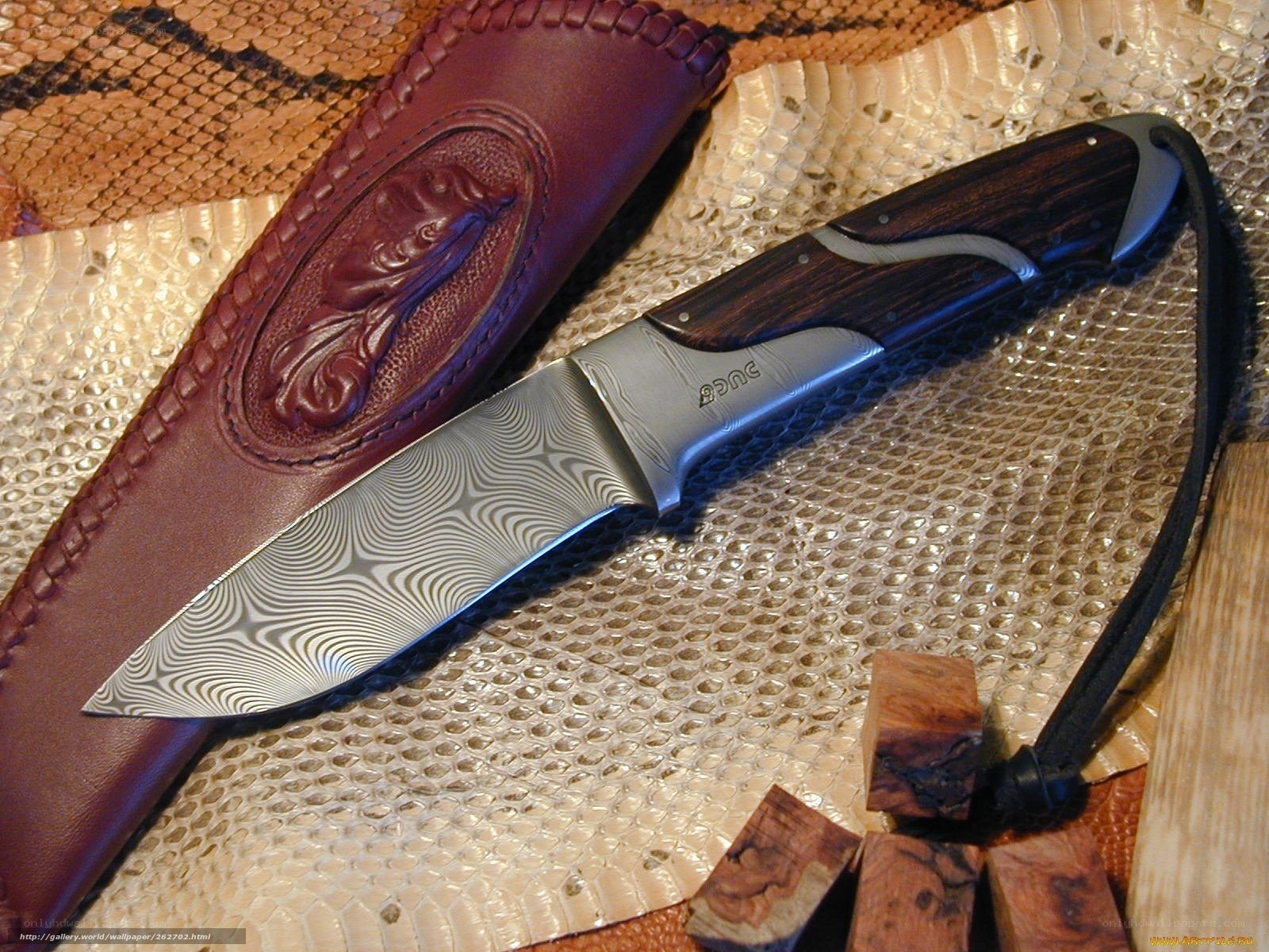 dagger with leather sheath