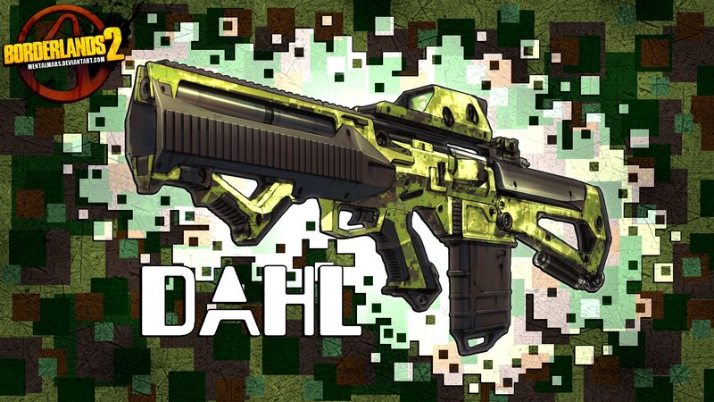 Dahl weapon from Borderlands 2