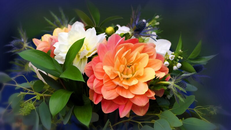 Dahlia Bouquet with Greenery