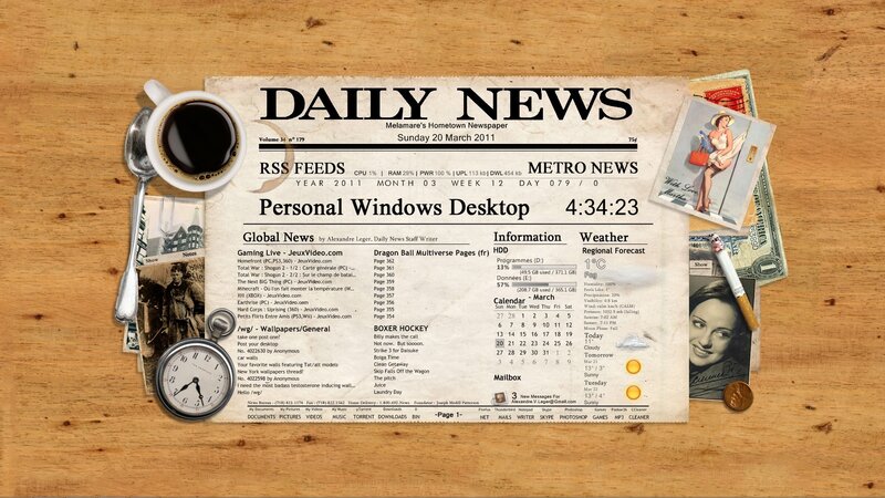 Daily News Desktop Interface
