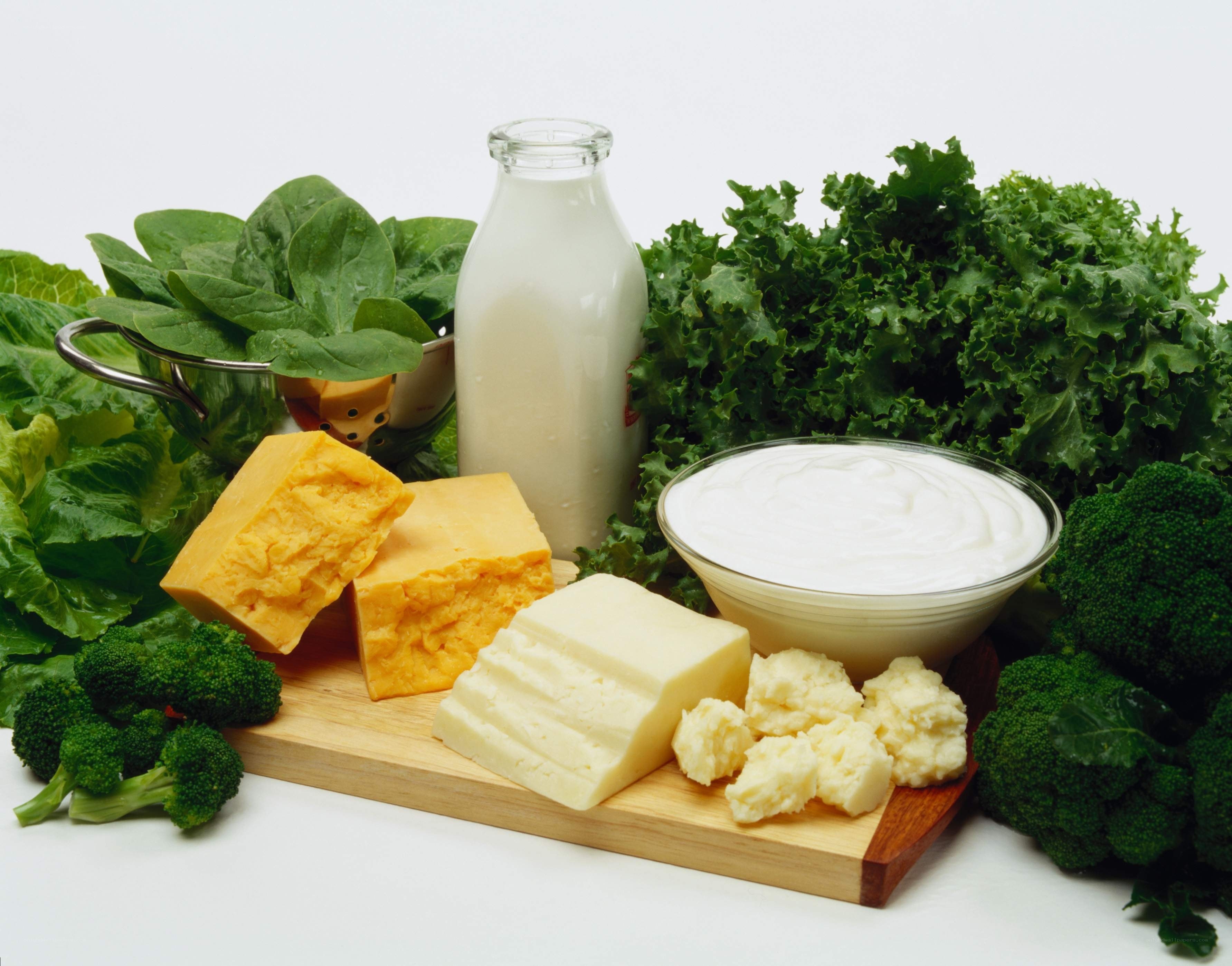 dairy and green vegetables