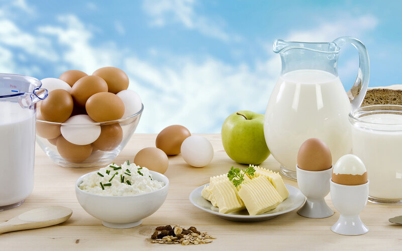 Dairy Products on Table — White, Serene