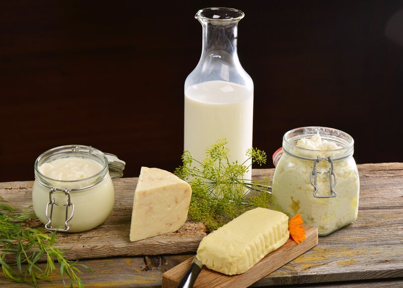 Dairy Products on Wood — Brown
