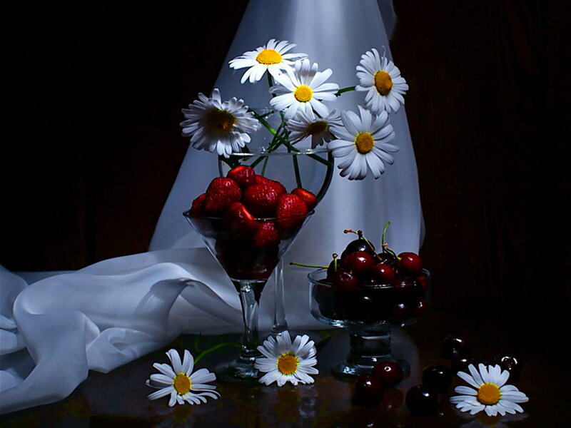 Daisies and Berries