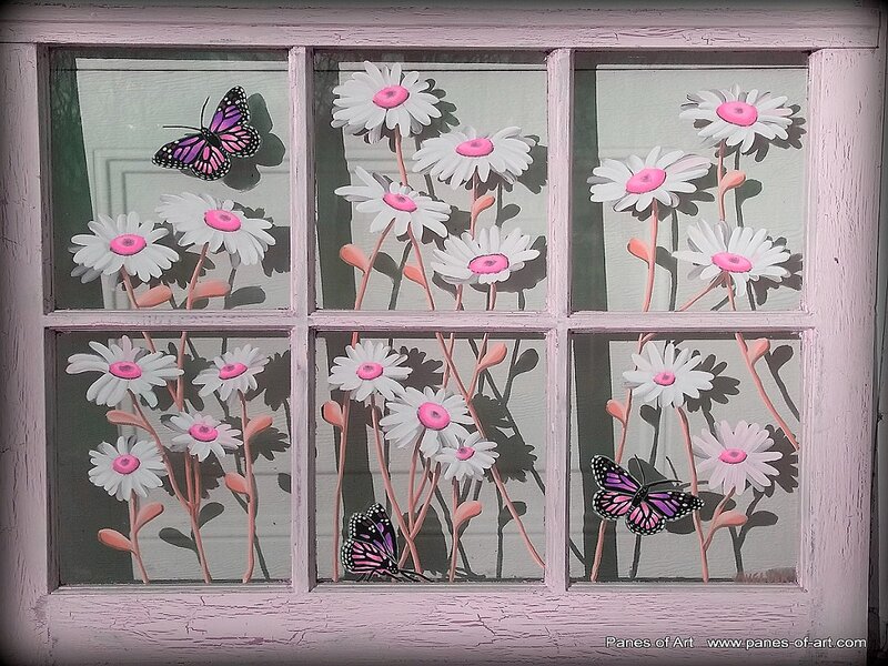 Daisies and Butterflies — Pink