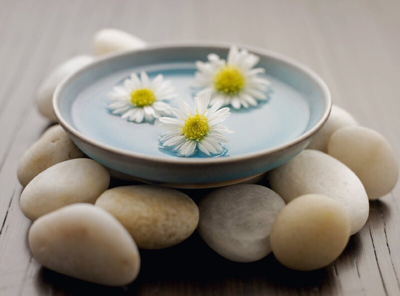 Daisies in a Bowl — Blue