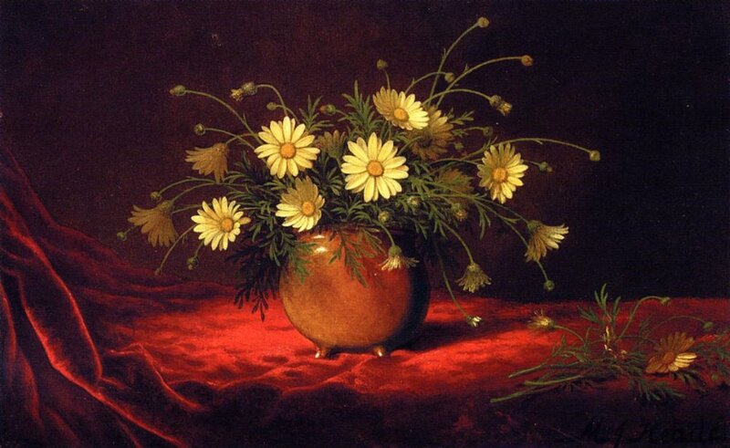 Daisies in a Vase — Red