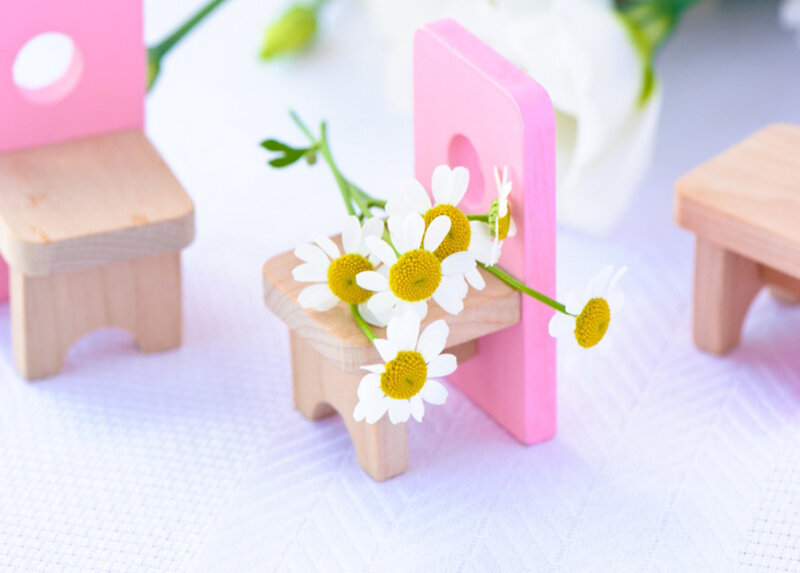 Daisies in Miniature Chair