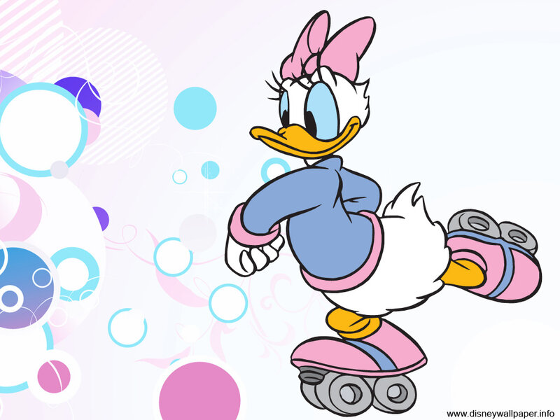 Daisy Duck Roller Skating