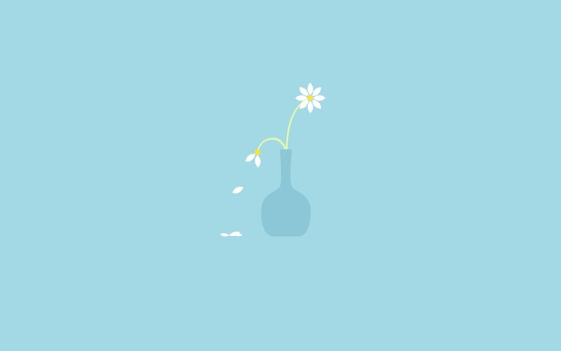 Daisy in a Vase — Blue