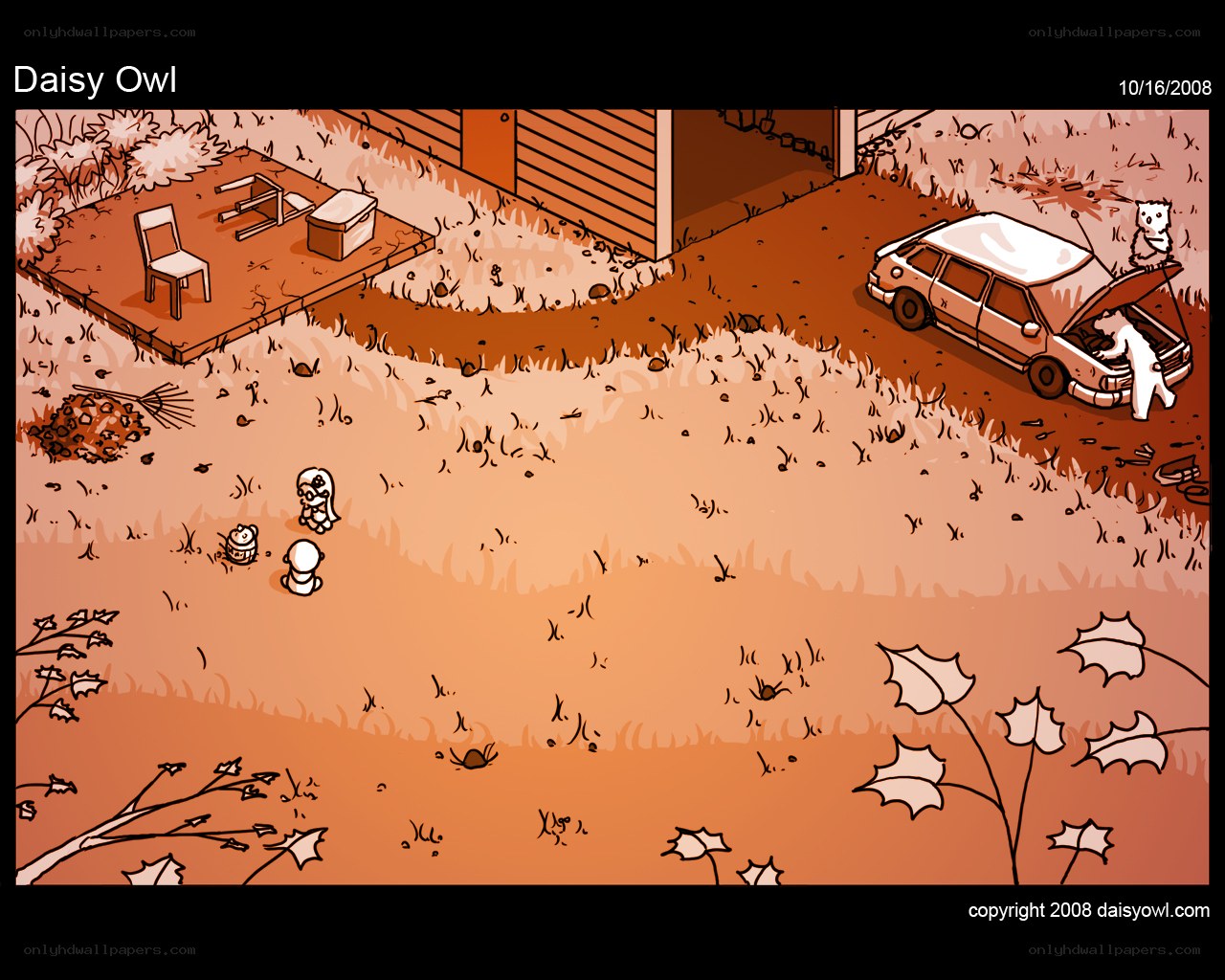 Daisy Owl comic strip