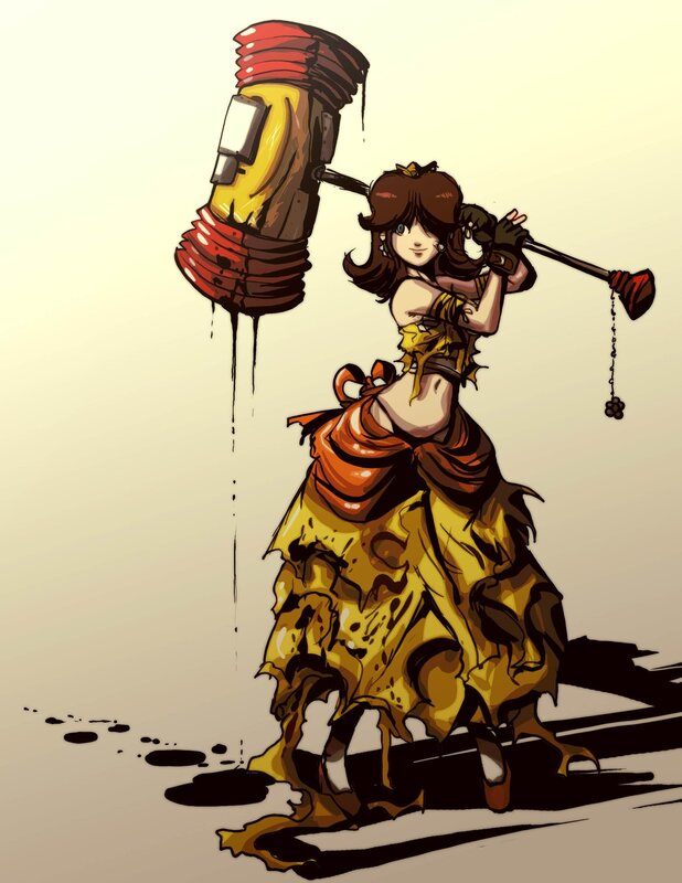 Daisy with a giant hammer