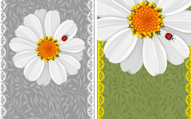 Daisy with Ladybug — White